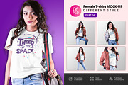 Female t-shirt Mockup-V-2-007