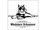 Miniature Schnauzer Dog - vector