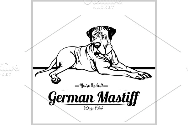 German Mastiff Dog - vector