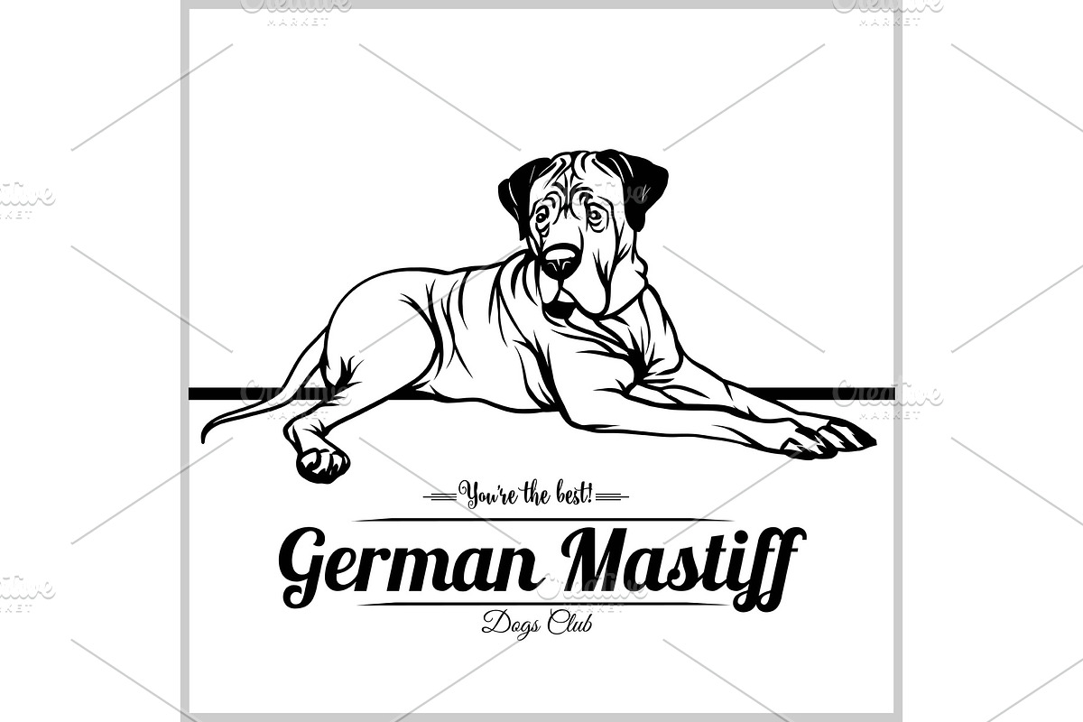 German Mastiff Dog - vector in Illustrations - product preview 8