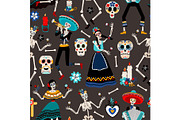 Mexican day of the dead pattern