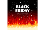 Black friday fire sale background