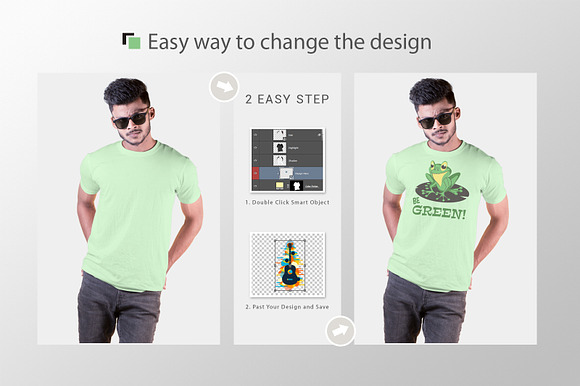 Male t-shirt Mockup-V-2-002 in Product Mockups - product preview 4