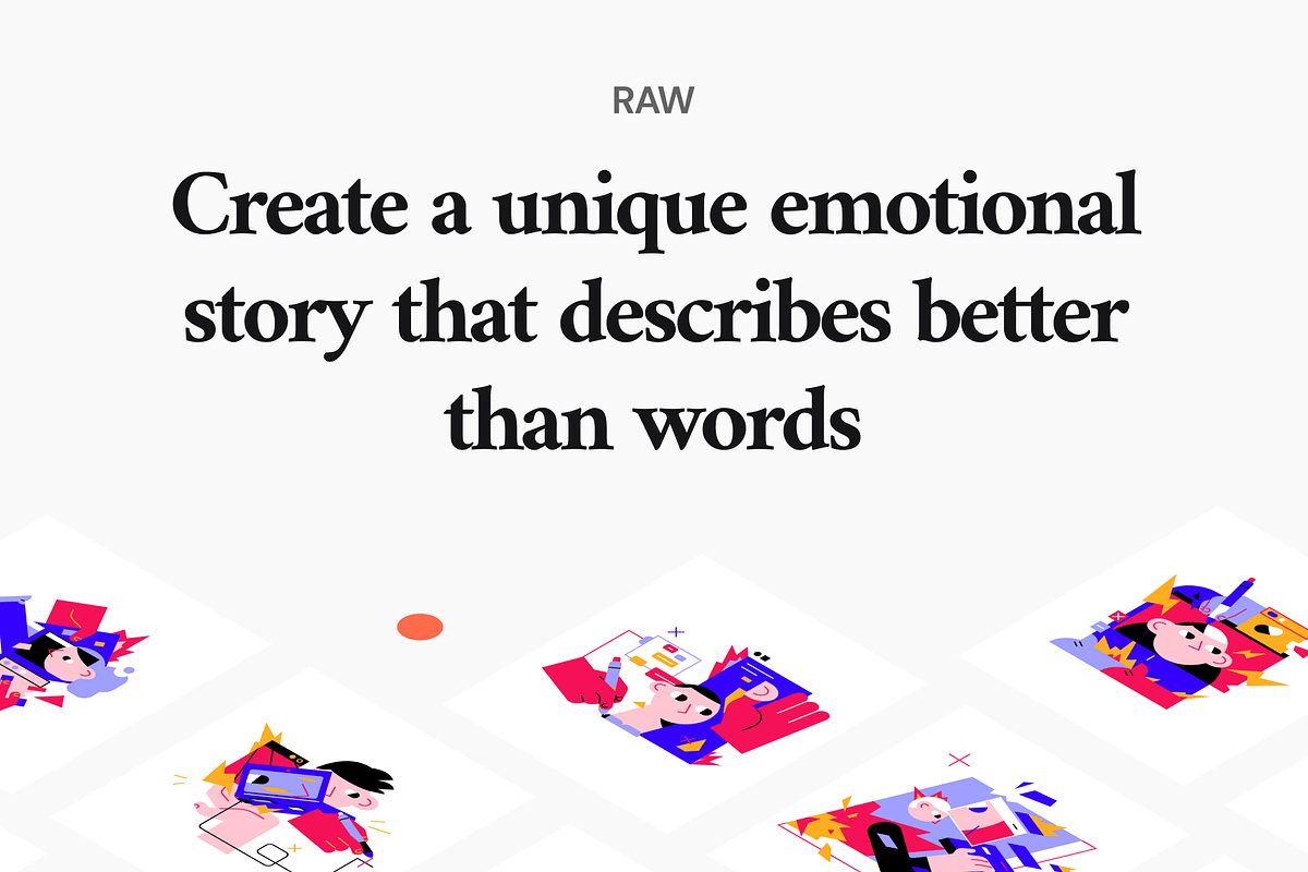 RAW Illustrations | Custom-Designed Web Elements ~ Creative Market