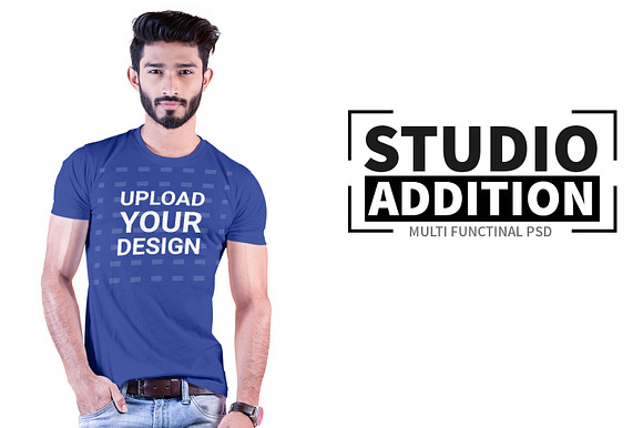 Male t-shirt Mockup-V-2-003 in Product Mockups - product preview 6