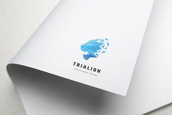 Triangles Lion Logo in Logo Templates - product preview 1