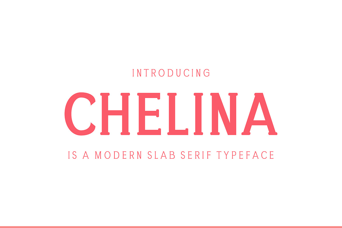 Chelina Slab Serif Font Family in Slab Serif Fonts - product preview 8