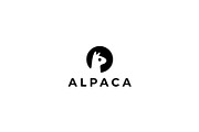 alpaca llama logo vector icon