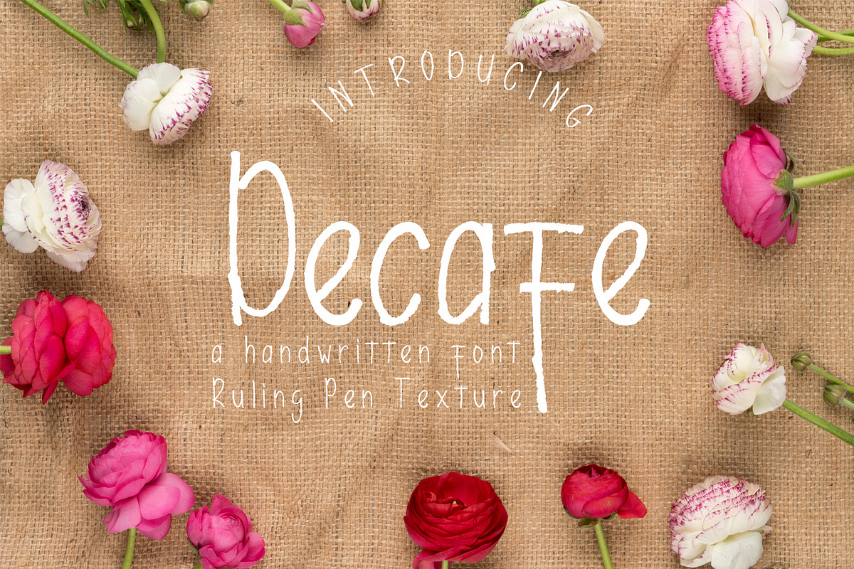 Decafe Font with Ruling Pen Texture in Display Fonts - product preview 8