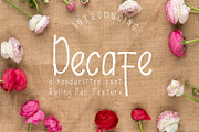 Decafe Font with Ruling Pen Texture
