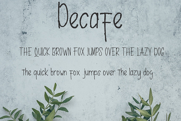 Decafe Font with Ruling Pen Texture in Display Fonts - product preview 1
