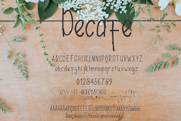 Decafe Font with Ruling Pen Texture in Display Fonts - product preview 2