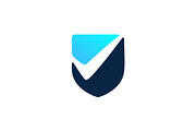 check shield logo vector icon