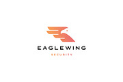 eagle wing bird logo vector icon