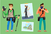 Photographers with Cameras and Photo