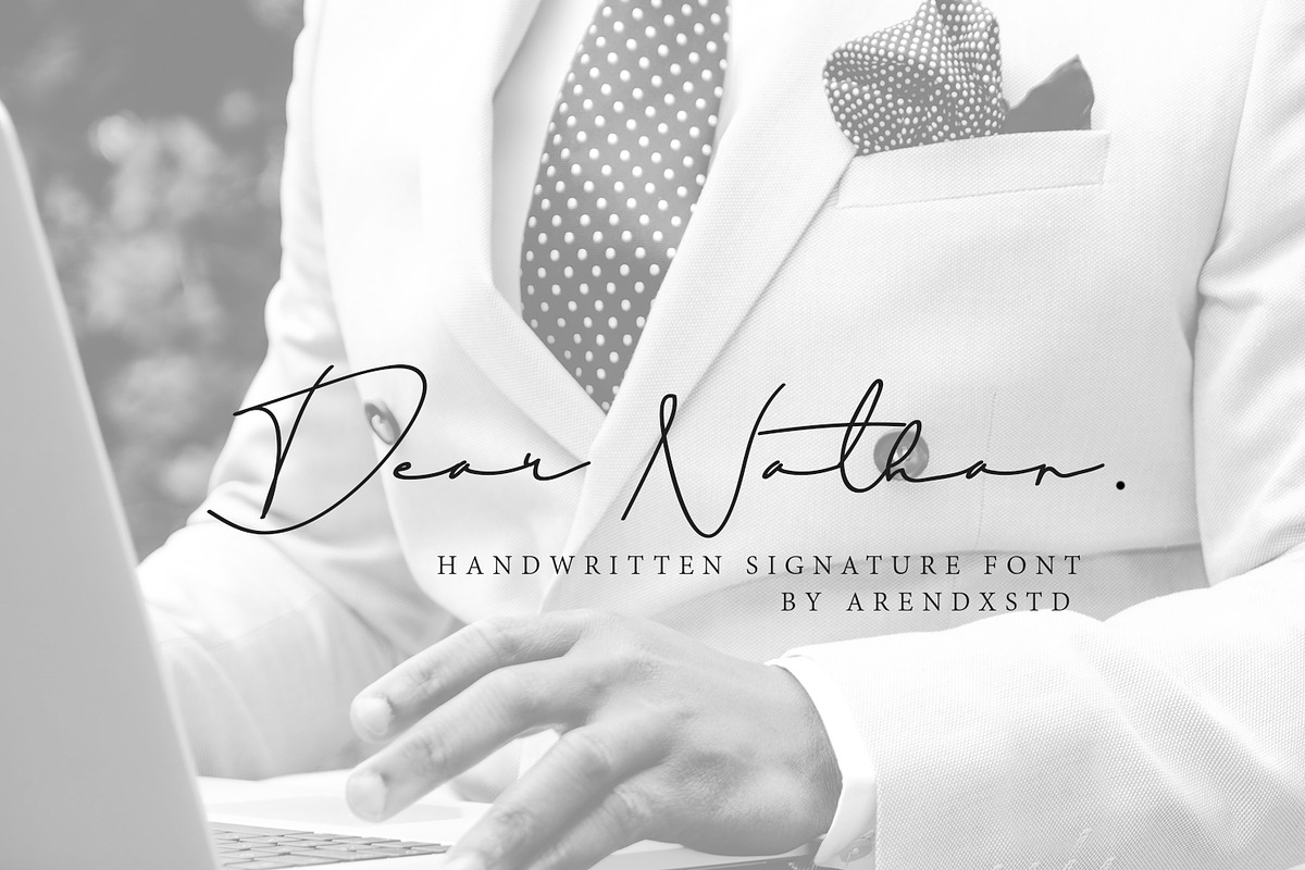 Dear Nathan Signature Font in Script Fonts - product preview 8