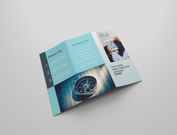 6 Finance Tri Fold Bochures in Brochure Templates - product preview 2