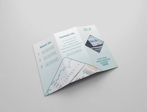 6 Finance Tri Fold Bochures in Brochure Templates - product preview 5