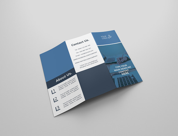 6 Finance Tri Fold Bochures in Brochure Templates - product preview 11