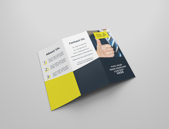 6 Finance Tri Fold Bochures in Brochure Templates - product preview 12