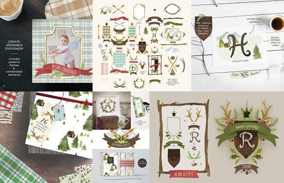 Woodland Mountain Lodge Bundle in Illustrations - product preview 1