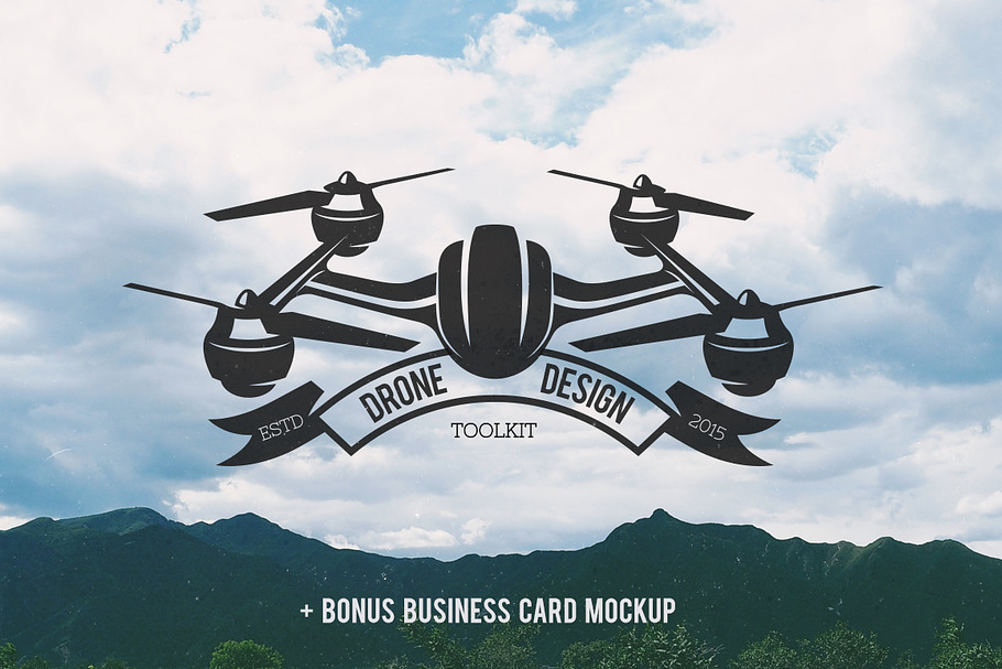Drone Design Toolkit + bonus mockup in Illustrations - product preview 8