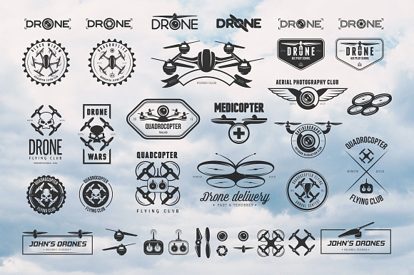 Drone Design Toolkit + bonus mockup in Illustrations - product preview 1