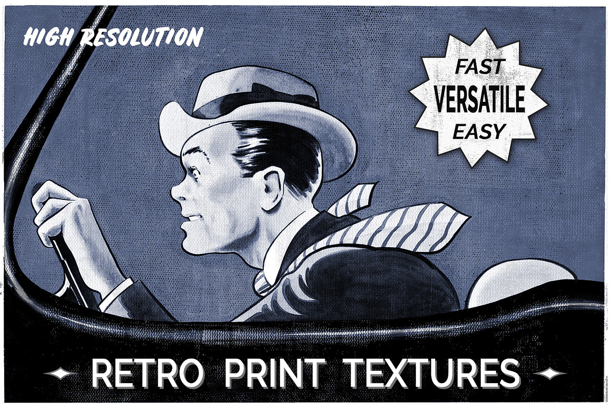 Retro Print Textures in Textures - product preview 8