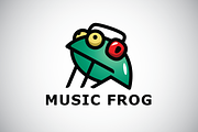 Music Frog Logo Template