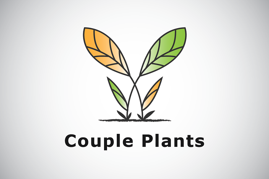 Plant Couple Logo Template