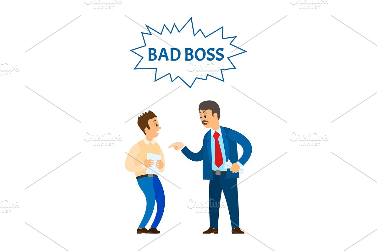 Bad Boss Chief Executive Angry with in Illustrations - product preview 8