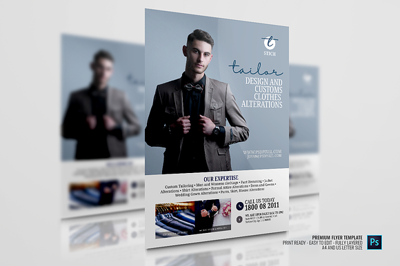 Tailoring Services Promotional Flyer in Flyer Templates - product preview 2