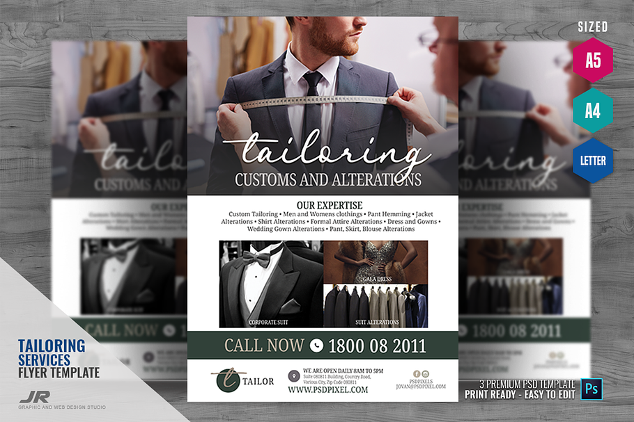 Dressmaking and Tailoring Services in Flyer Templates - product preview 8