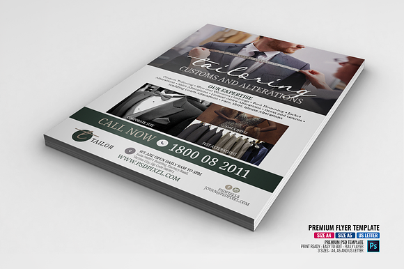 Dressmaking and Tailoring Services in Flyer Templates - product preview 1