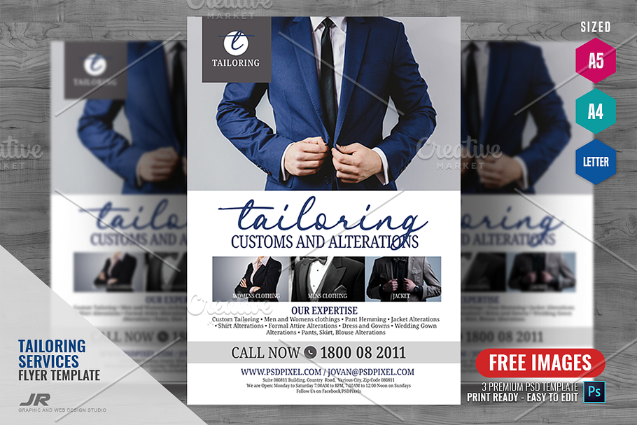 Tailor Shop Services Promo Flyer in Flyer Templates - product preview 8