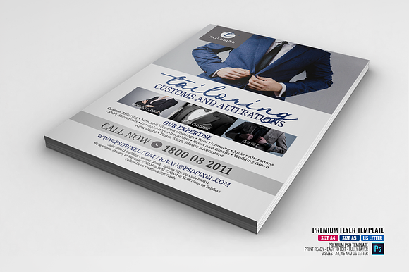 Tailor Shop Services Promo Flyer in Flyer Templates - product preview 1