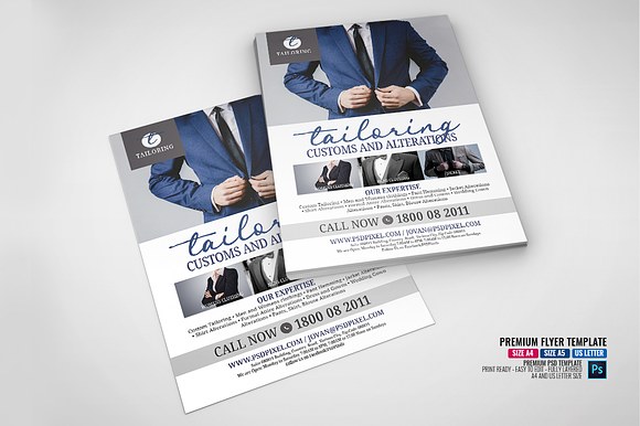 Tailor Shop Services Promo Flyer in Flyer Templates - product preview 3