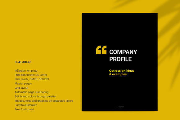 Black and Yellow Brochure in Brochure Templates - product preview 1