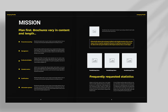 Black and Yellow Brochure in Brochure Templates - product preview 3