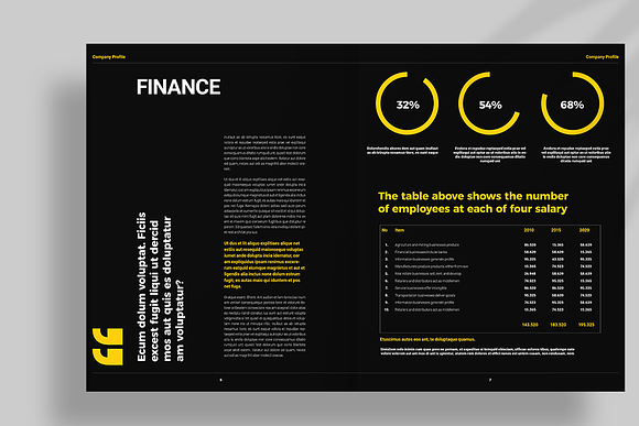 Black and Yellow Brochure in Brochure Templates - product preview 4