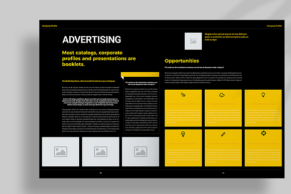 Black and Yellow Brochure in Brochure Templates - product preview 7