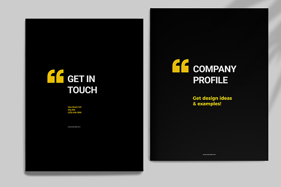 Black and Yellow Brochure in Brochure Templates - product preview 8