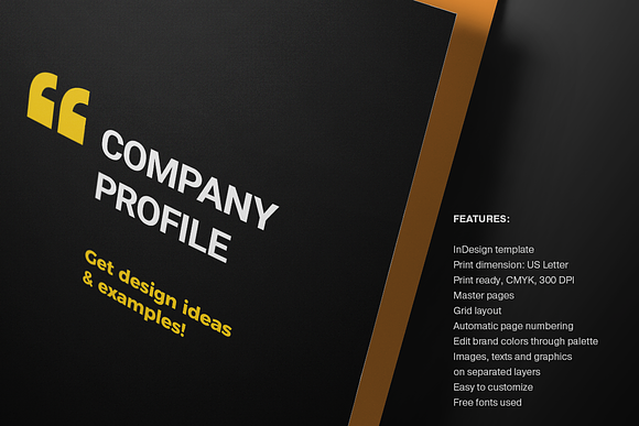 Black and Yellow Brochure in Brochure Templates - product preview 9