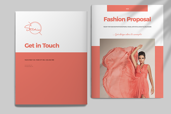 Coral Fashion Proposal in Brochure Templates - product preview 6
