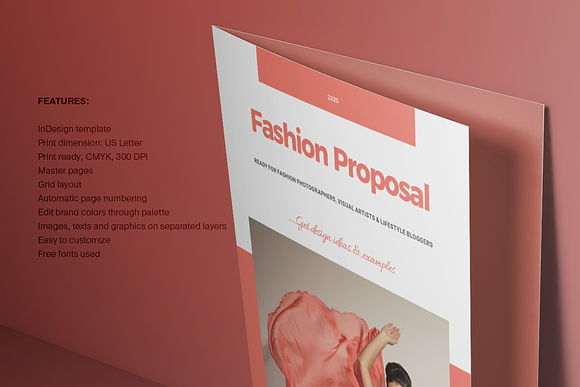 Coral Fashion Proposal in Brochure Templates - product preview 7