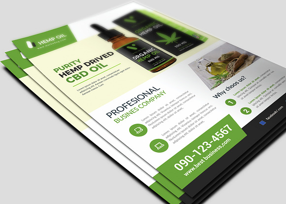 Hemp Product Flyer in Flyer Templates - product preview 3