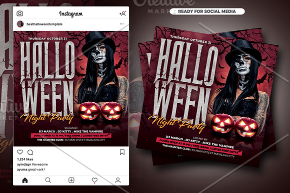 Halloween Flyer Template in Flyer Templates - product preview 2