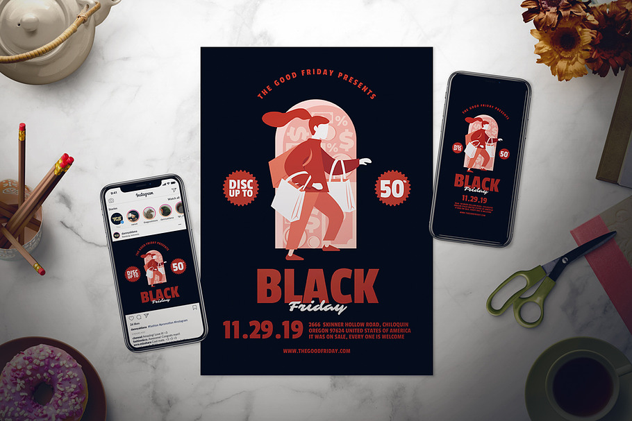 Black Friday Flyer Set in Flyer Templates - product preview 8