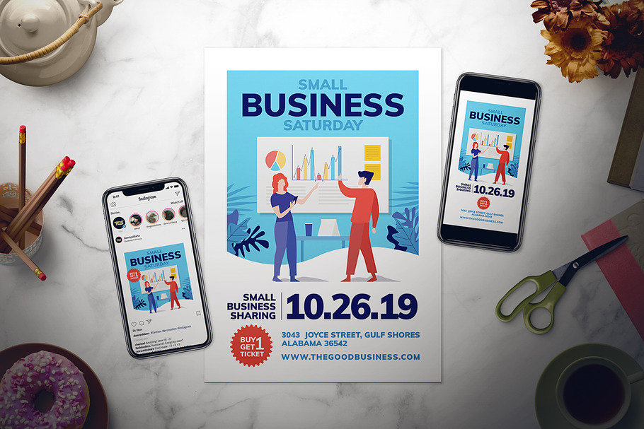 Small Business Saturday Flyer Set