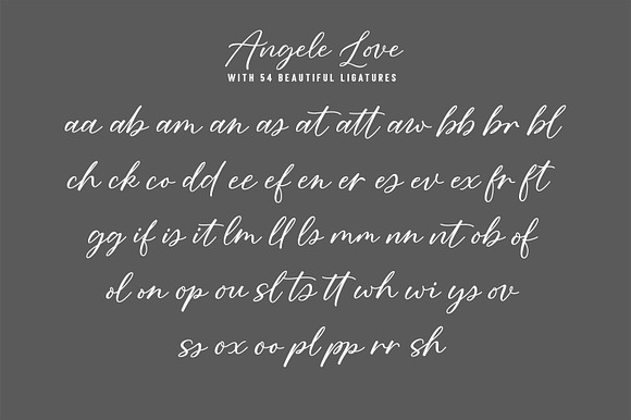 Angela Love Script & Sans in Sans-Serif Fonts - product preview 12
